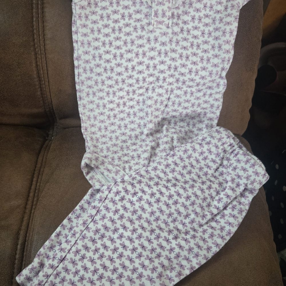 Carter's Purple and White Baby Outfit 2 Piece Set 0-3mos